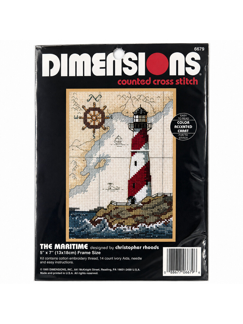 Dimensions The Maritime Counted Cross Stitch Kit 6679 Lighthouse 5x7 Sealed